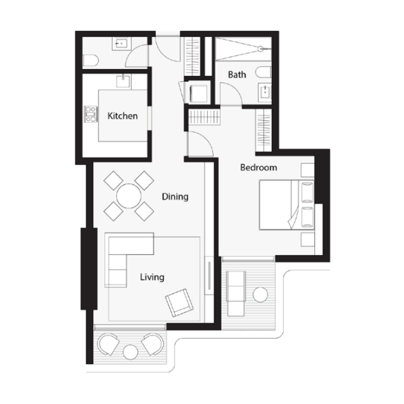 1 bedroom in One Billion Tower