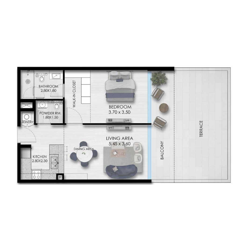 1 bedroom in Milestone Residences