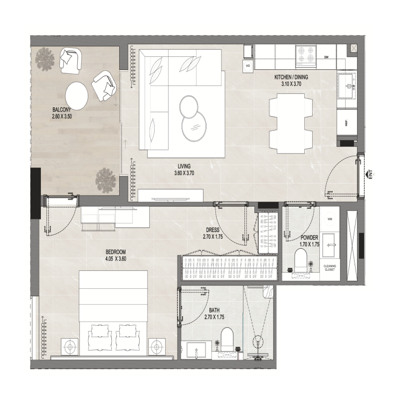 1 bedroom in Enso Jade