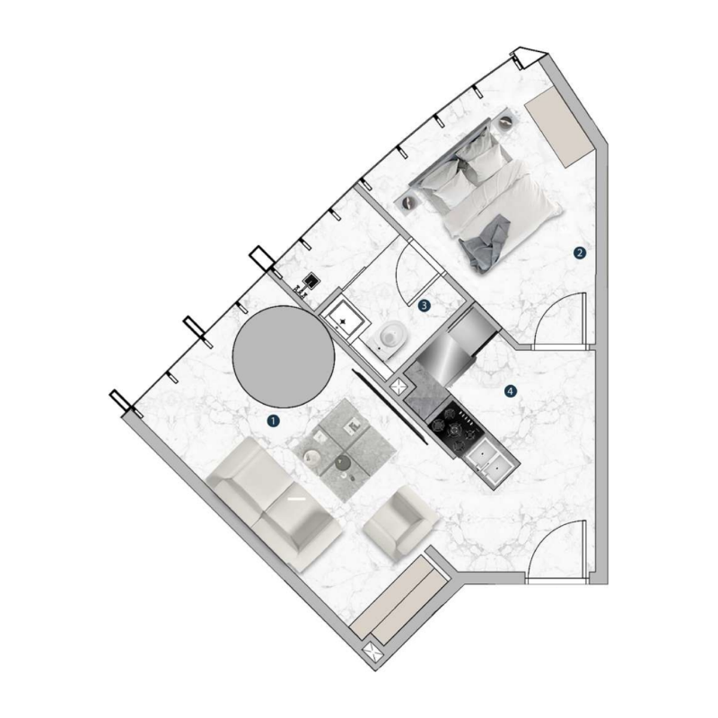 1 bedroom in Franck Muller Vanguard