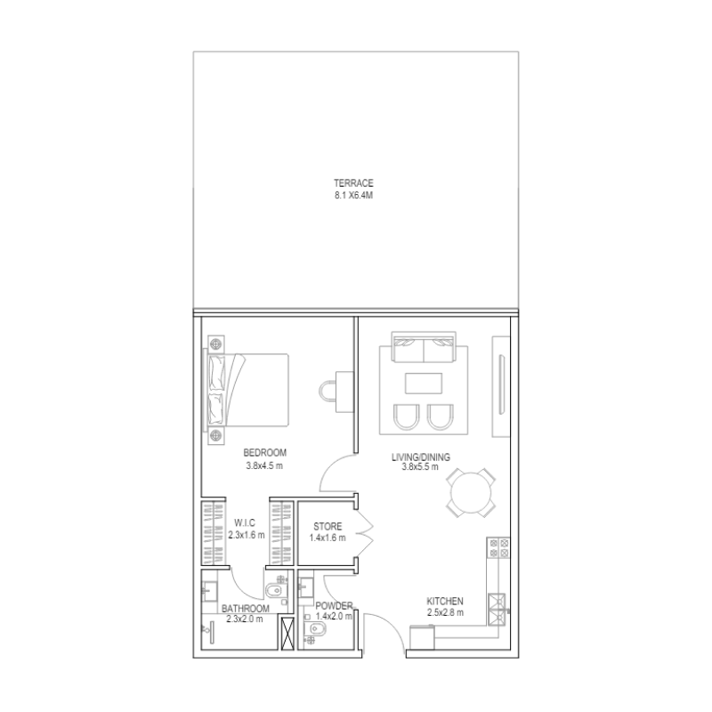 1 bedroom in The Place