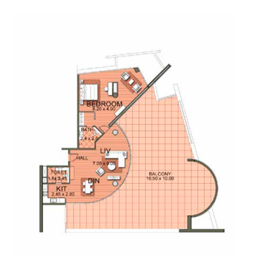 1 bedroom in DUKES Oceana
