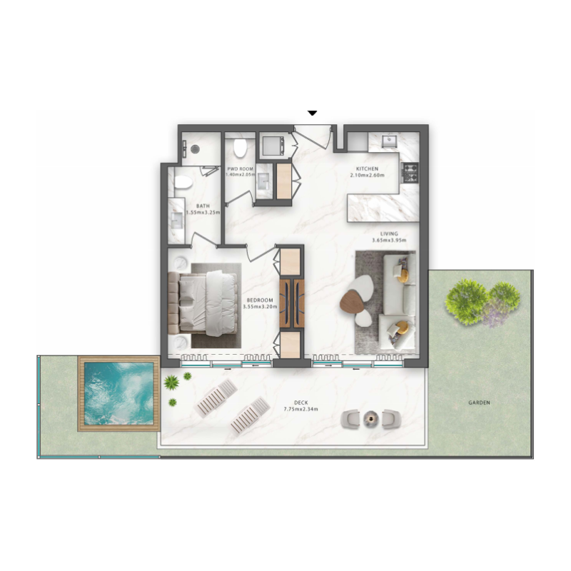 1 bedroom in One Central