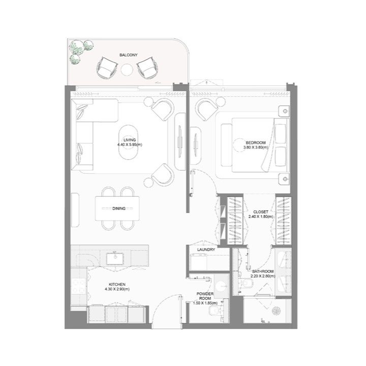 1 bedroom в Bay Grove Residences