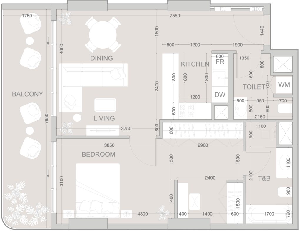 1 bedroom in Evergr1n House