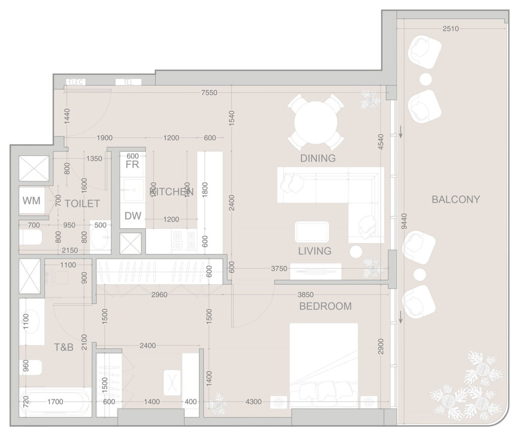 1 bedroom в Evergr1n House