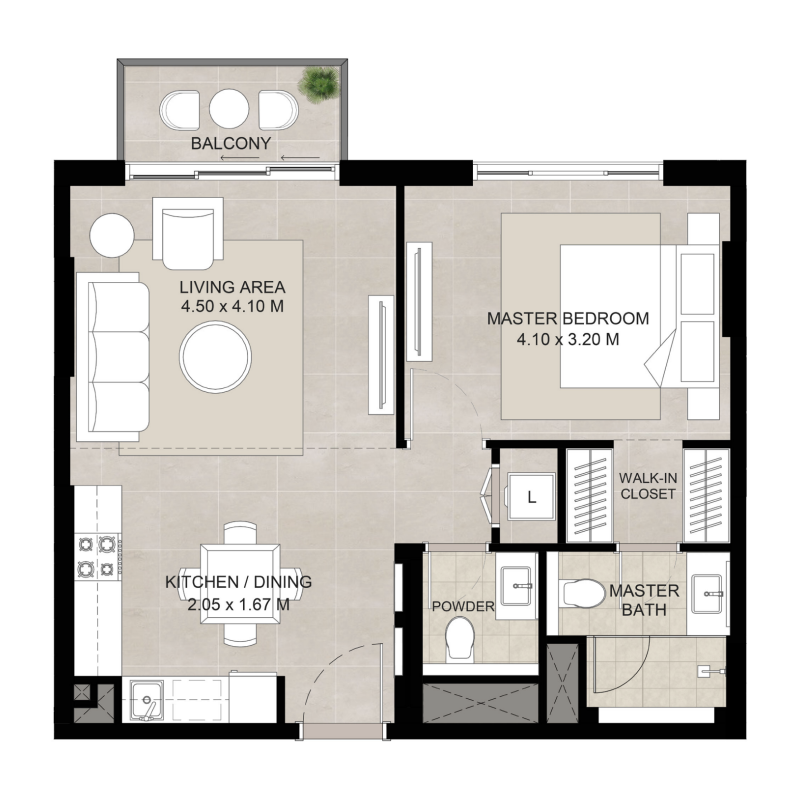 1 bedroom in The Baltimore
