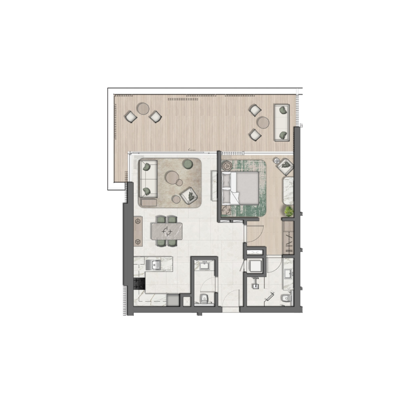 1 bedroom in Nassem Al Jurf