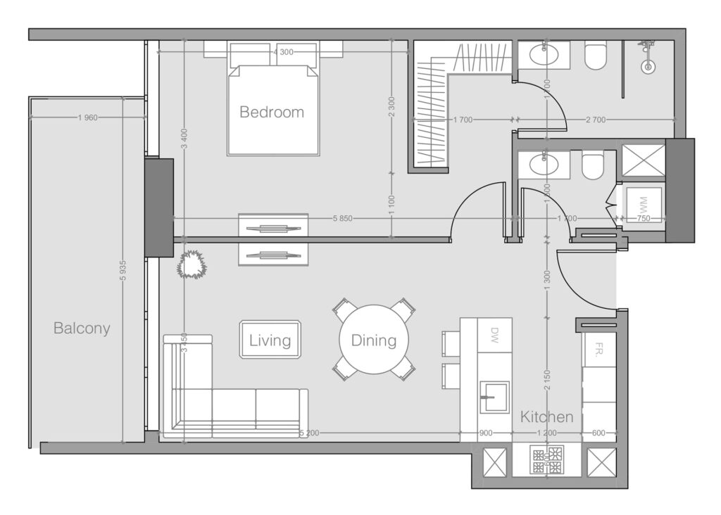 1 bedroom in 1WOOD Residence