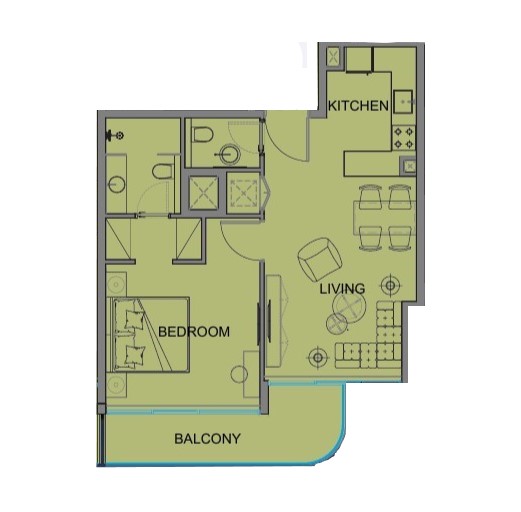 1 bedroom in Guzel Towers