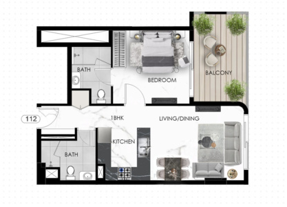 1 bedroom in The Eighty Three Residence