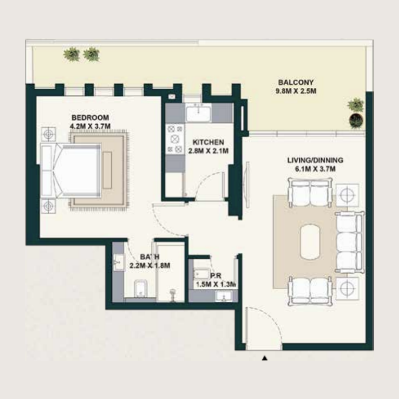 1 bedroom in Exotica by Al Marina