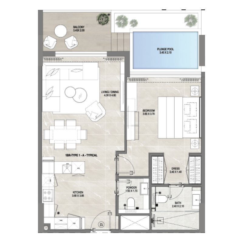 1 bedroom в Gharbi 1 Residences