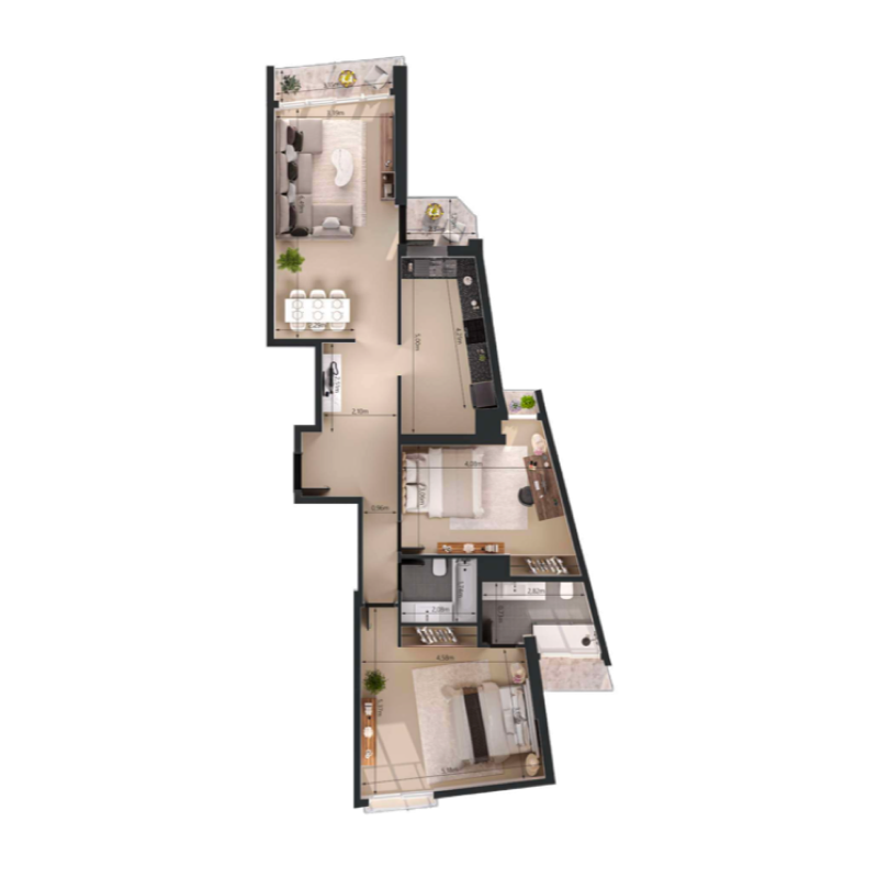 2 bedrooms in Sports Tower