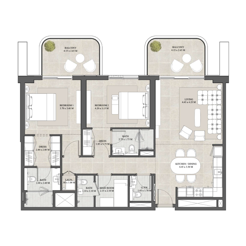2 bedrooms in Hyde Residences by City View