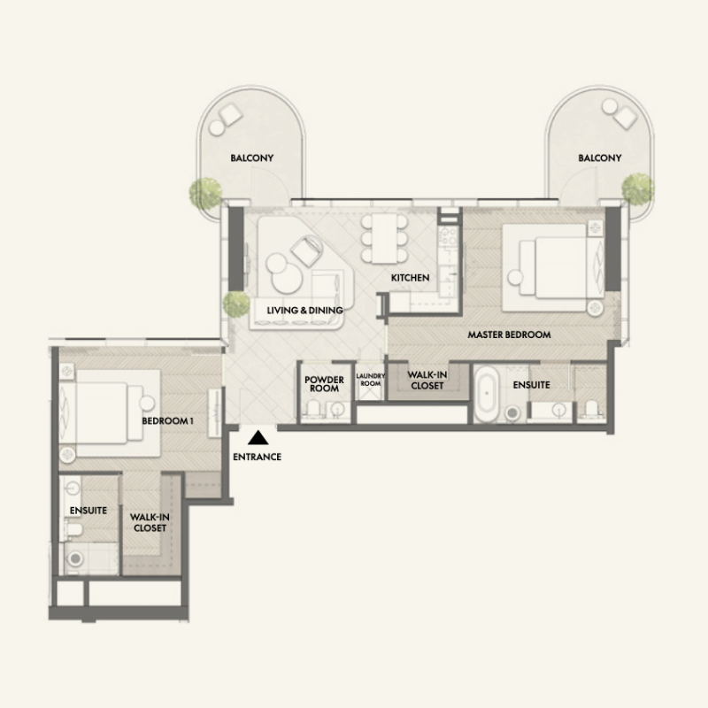 2 bedrooms in The W Residences