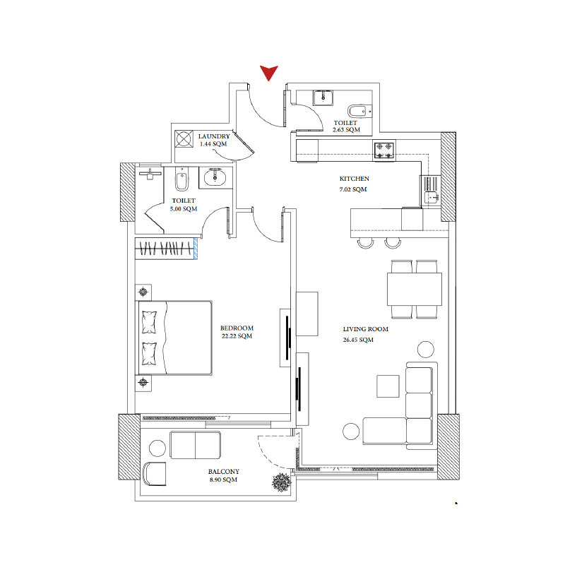 2 bedrooms in Ajman Creek Towers