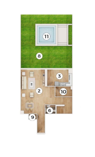 2 bedrooms in Q Gardens Loft
