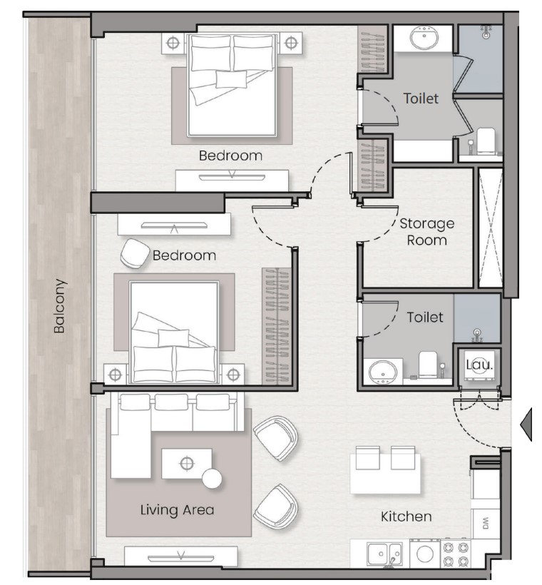 2 bedrooms in Havelock Heights