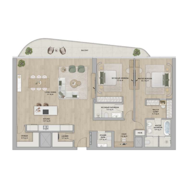 2 bedrooms in Mamsha Gardens