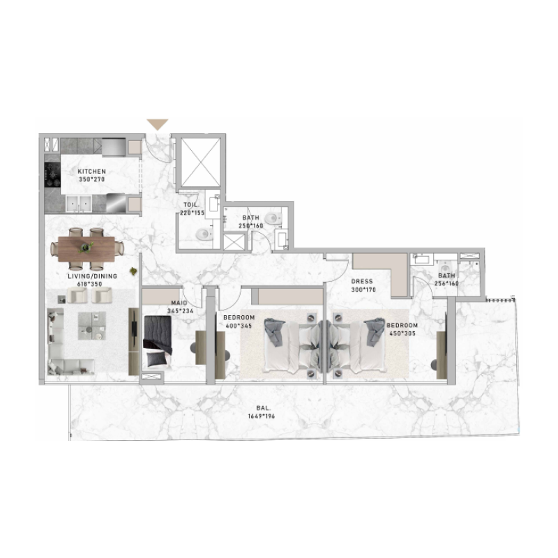 2 bedrooms in Al Serh Residences 11