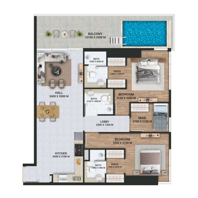 2 bedrooms in Empire Lake Views