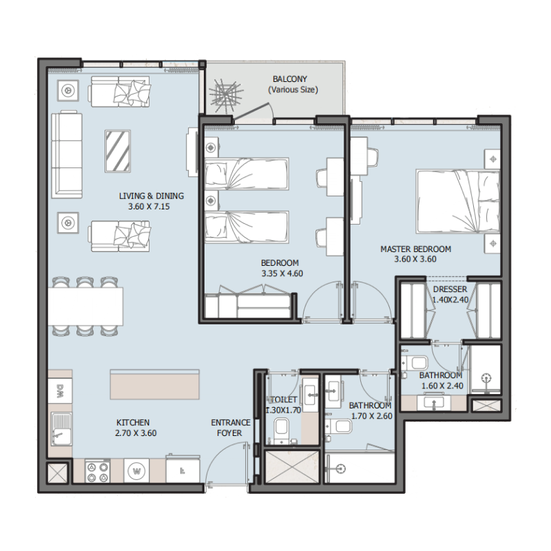 2 bedrooms in Verdana Empire