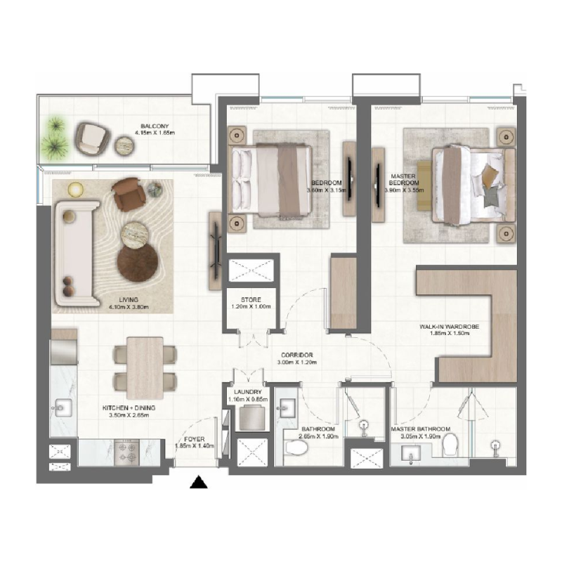 2 bedrooms in Terra Heights