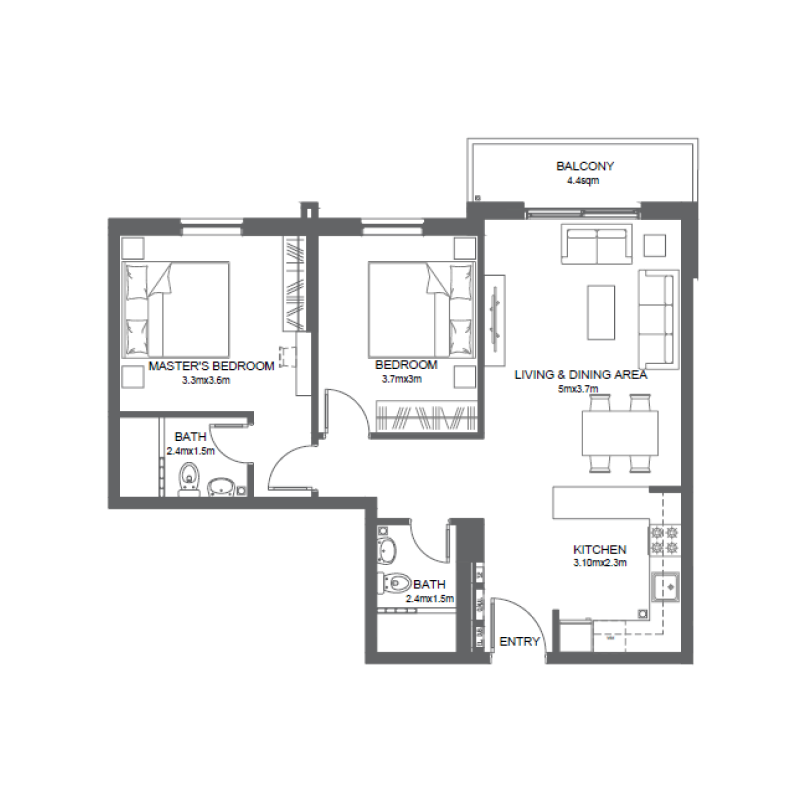 2 bedrooms in Reeman Living