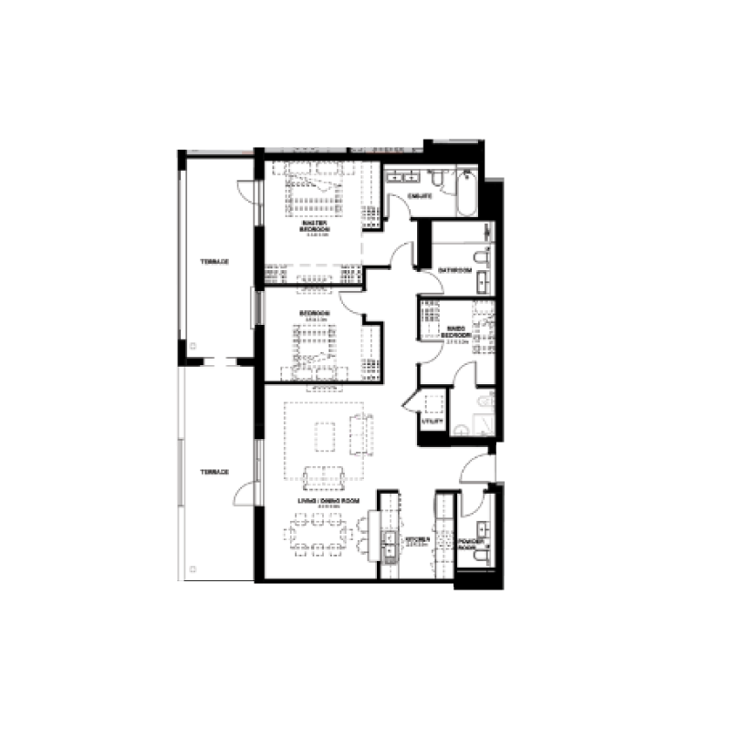 2 bedrooms in Yas Golf Collection