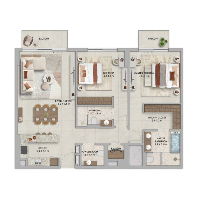 2 bedrooms in Verdes by Haven 1