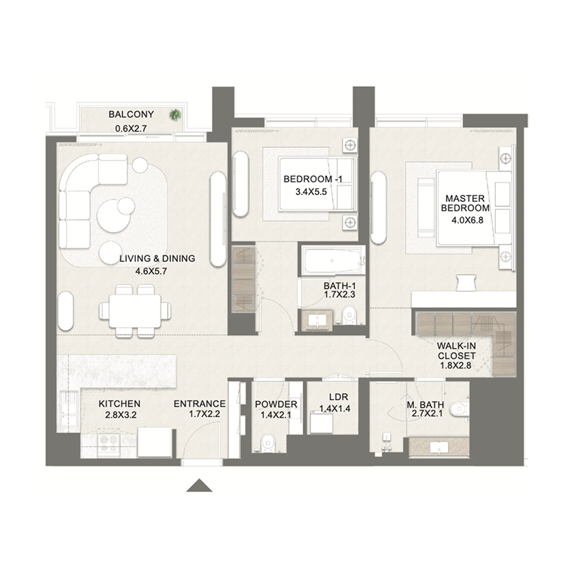 2 bedrooms in Solea