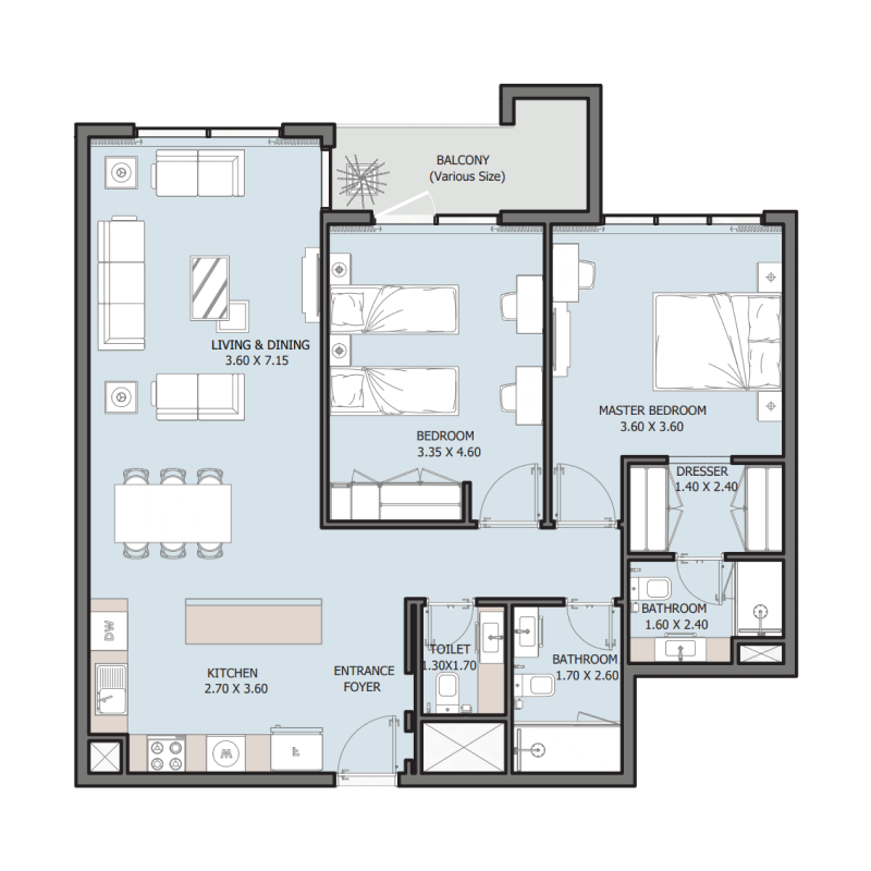 2 bedrooms in Verdana V