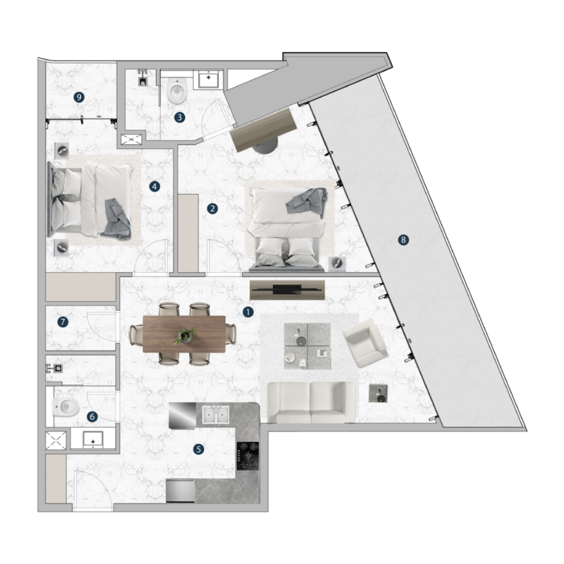 2.5 bedrooms в Franck Muller Vanguard