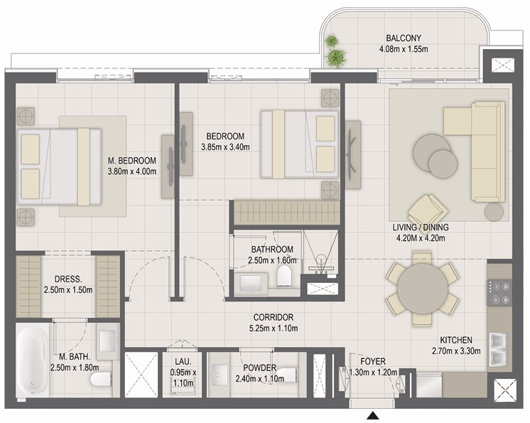 2 bedrooms in GEM Residences