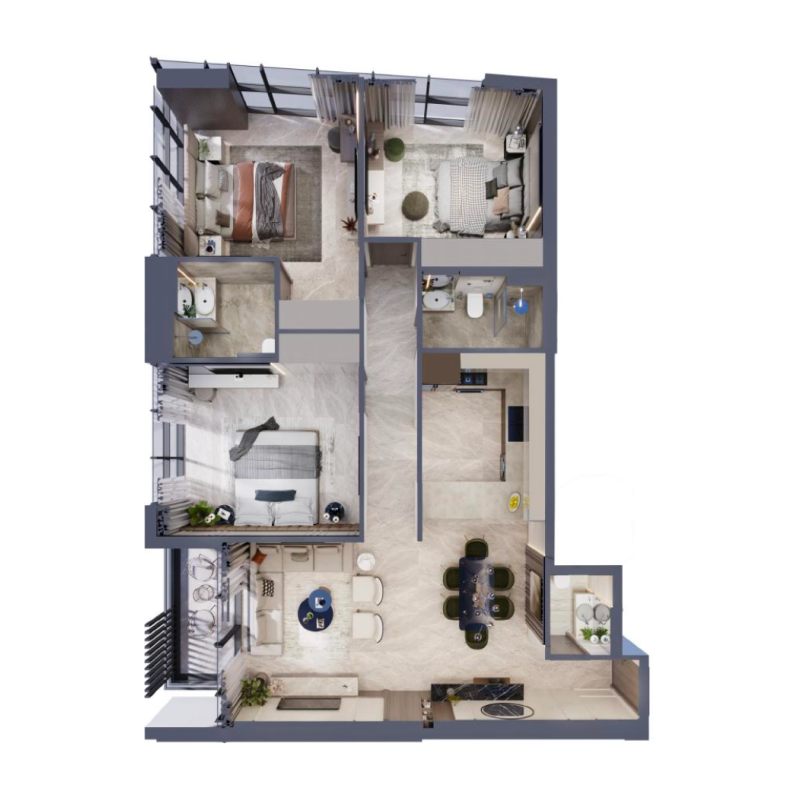 3 bedrooms in Palatium Residence