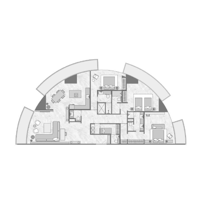 3 bedrooms in The Biltmore Residences Sufouh