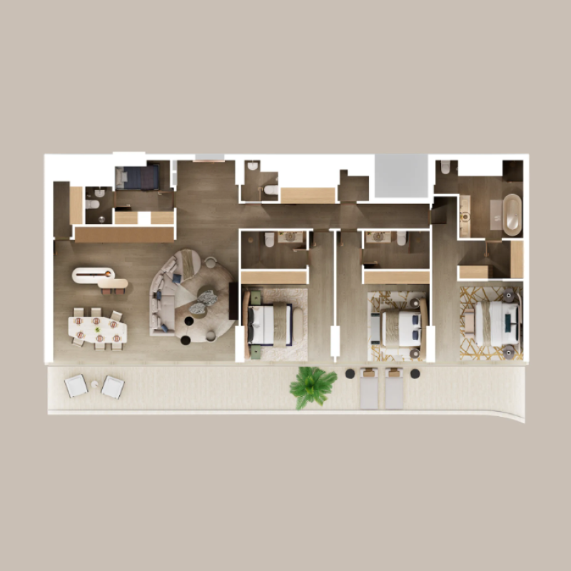 3 bedrooms in Mandarin Oriental Residences