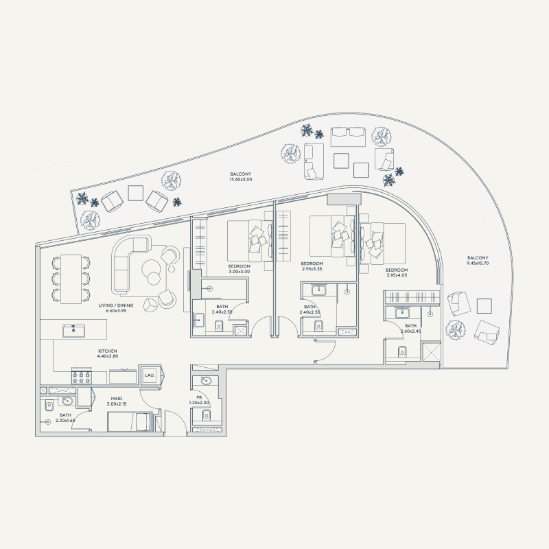 3 bedrooms in Rivage