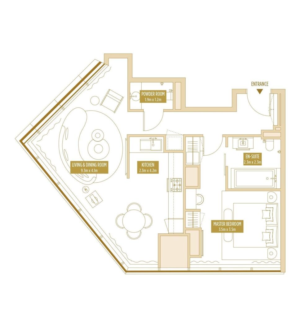 1 bedroom in SO/ Uptown Residences