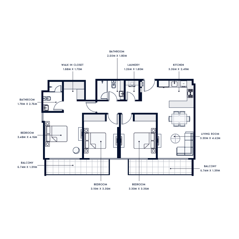 3 bedrooms in Amber