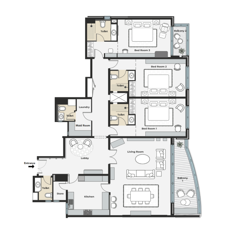 3 bedrooms in The Residence