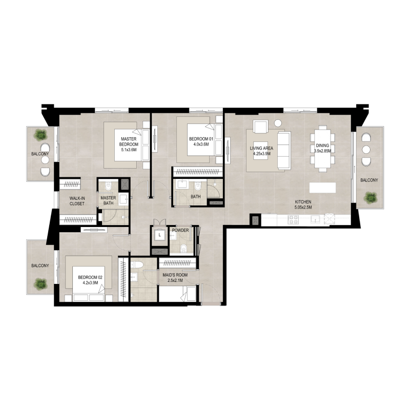 3 bedrooms в HillCrest