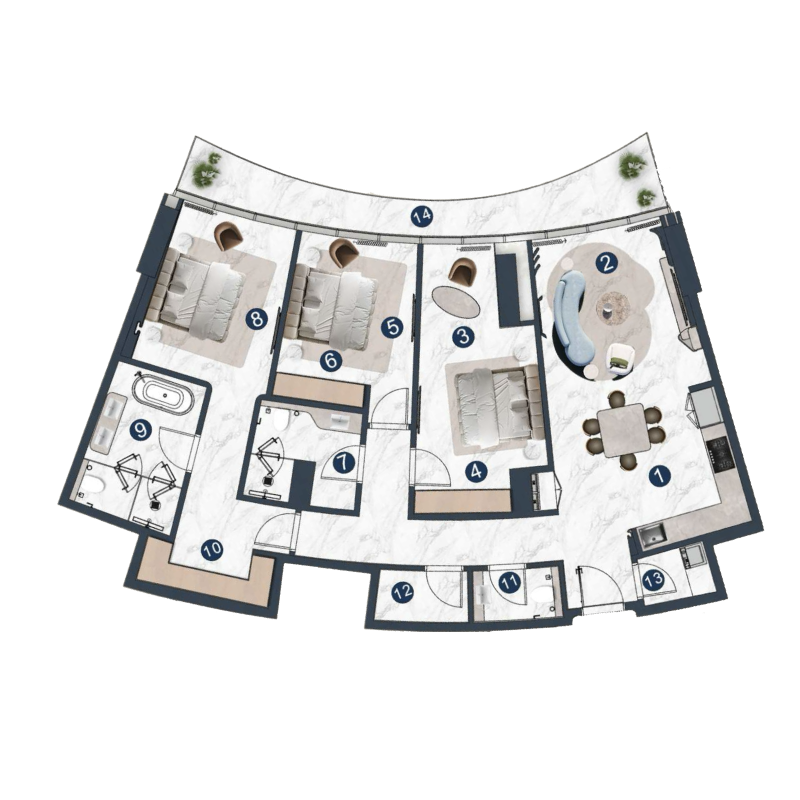 3 bedrooms in La Mazzoni