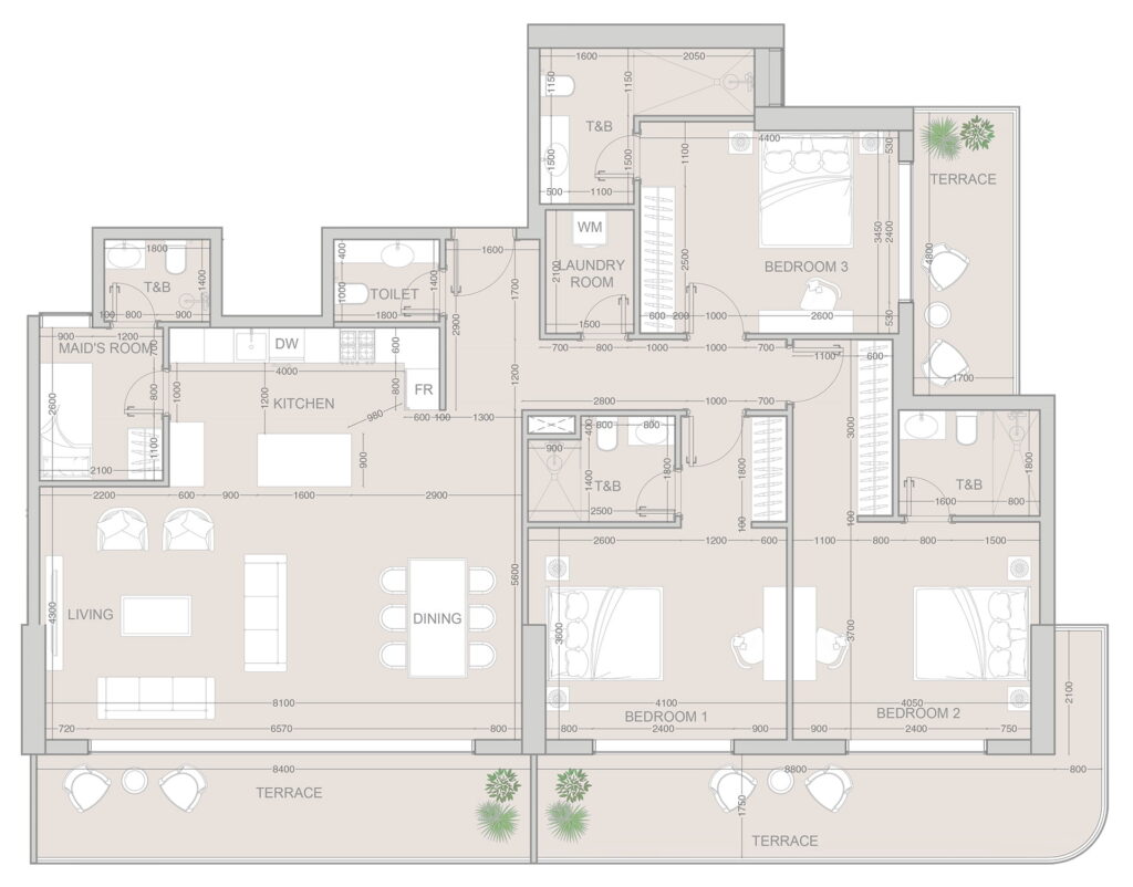 3 bedrooms в V1VID Residence
