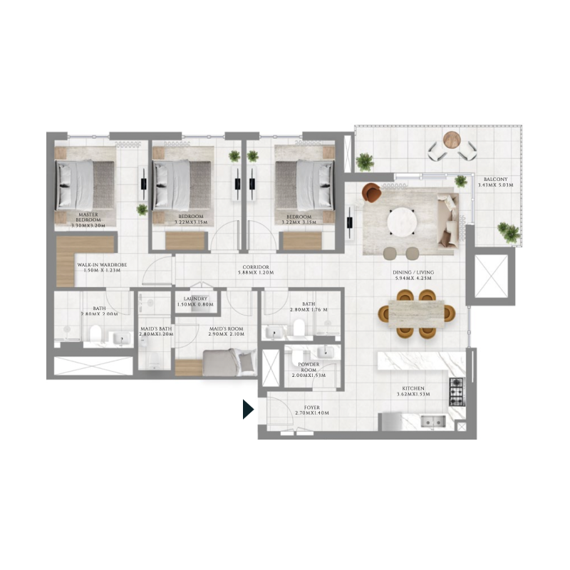 3 bedrooms in Park Lane