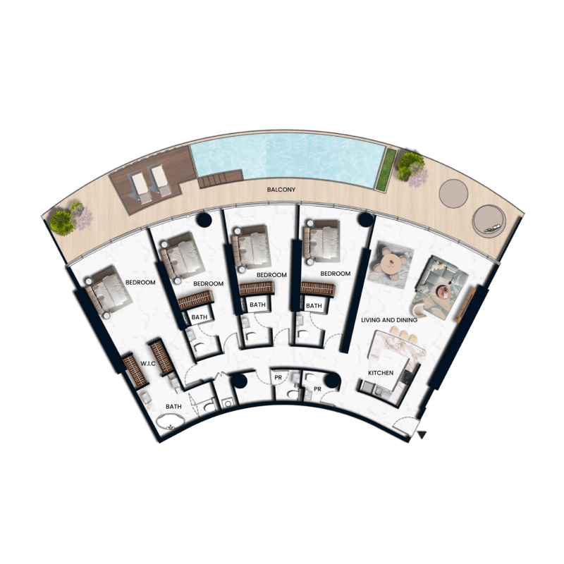 4 bedrooms in Sora Beach Residences