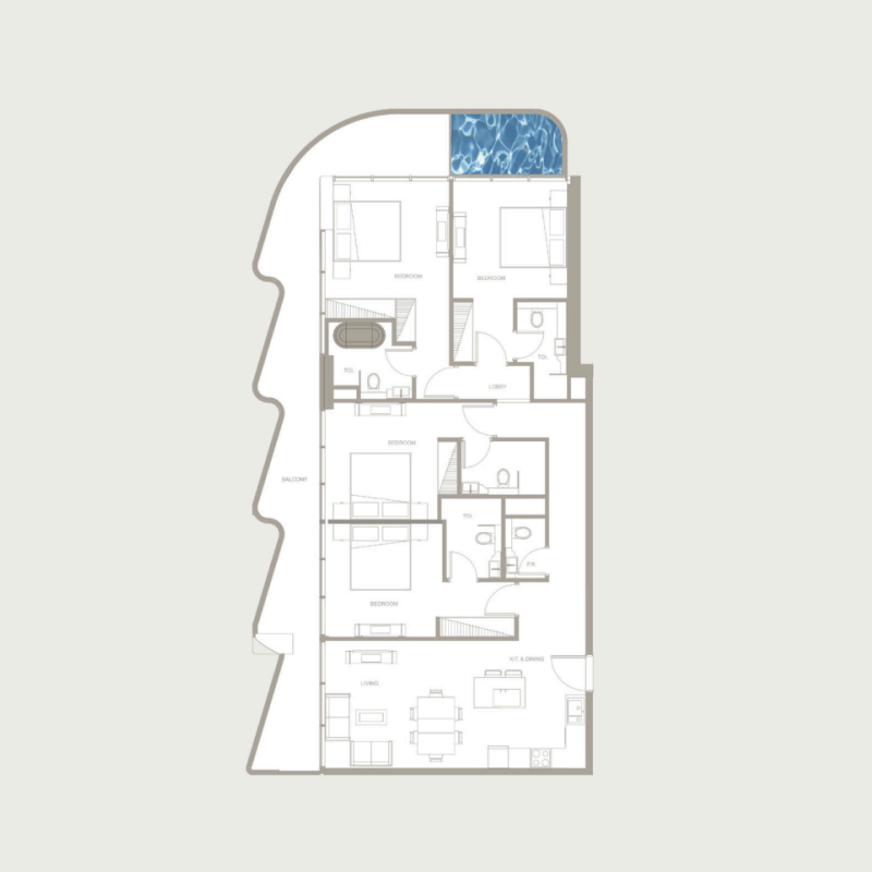 4 bedrooms in Iluka Residences