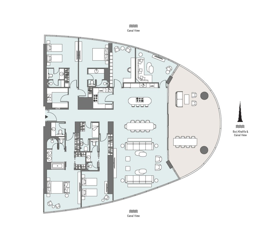 4 bedrooms in Jumeirah Living Business Bay