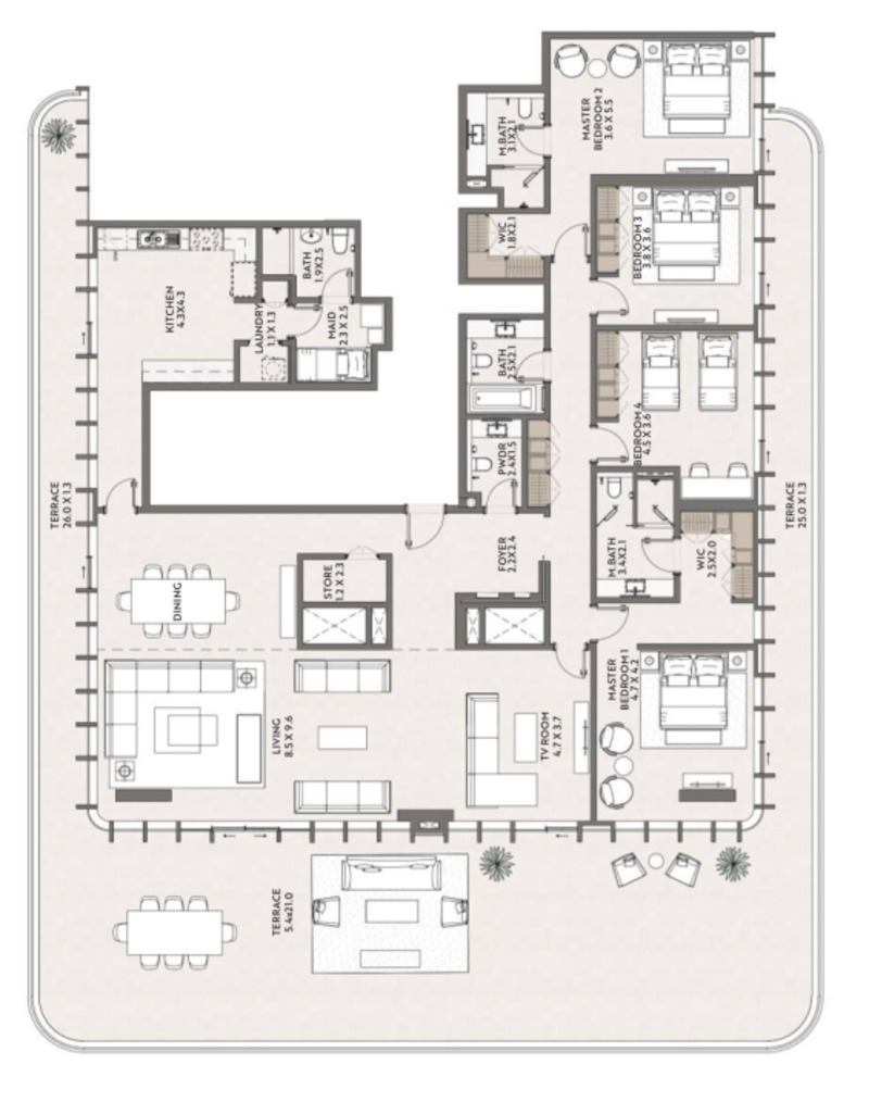 4 bedrooms in Cello by Taraf